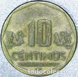 Monedas antiguas de Am&eacute;rica: peru moneda 10 centimos 2001 km 3054 - Foto 1