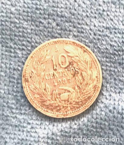 Monedas antiguas de Am&eacute;rica: moneda de 10 centavos chile ano 1937 - Foto 1