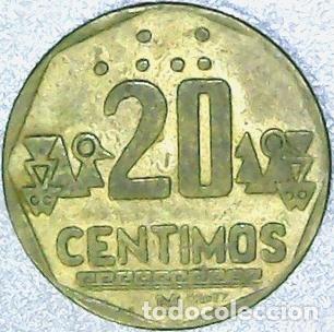 Monedas antiguas de Am&eacute;rica: peru moneda 20 centimos 1992 km 3061 - Foto 1