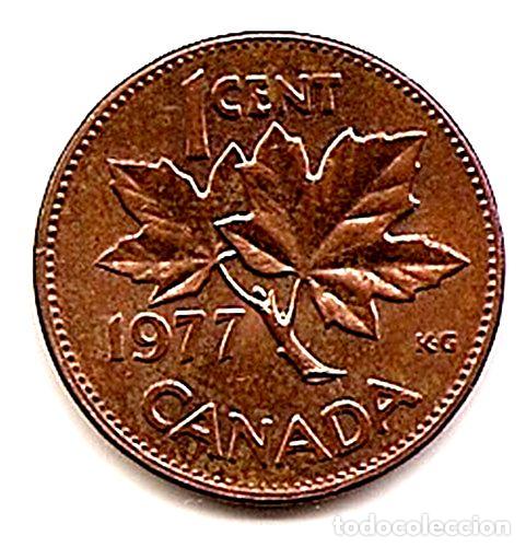 Monedas antiguas de Am&eacute;rica: moneda canada de 1 cent cent ano 1977 km591 - Foto 1