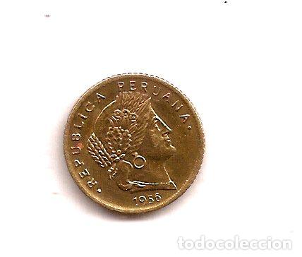Monedas antiguas de Am&eacute;rica: peru moneda de 5 centavos ano 1956 - Foto 1