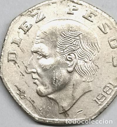 Monedas antiguas de Am&eacute;rica: moneda 10 pesos mexico 1981 - Foto 1