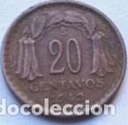 Monedas antiguas de Am&eacute;rica: moneda 20 centavos chile 1943 - Foto 1