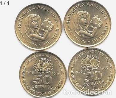 Monedas antiguas de Am&eacute;rica: moneda 50 centavos argentina - Foto 1