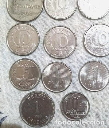Monedas antiguas de Am&eacute;rica: 11 monedas de brasil - Foto 1