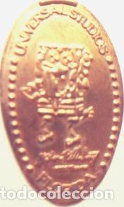 Monedas antiguas de Am&eacute;rica: moneda alargada centavo eu disney bob esponja universal 2005