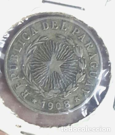 Monedas antiguas de Am&eacute;rica: moneda paraguay 20 centavos 1908 ref libro chile - Foto 1