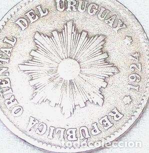 Monedas antiguas de Am&eacute;rica: moneda de 5 centesimos de uruguay 1924 - Foto 1