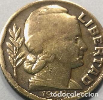 Monedas antiguas de Am&eacute;rica: moneda argentina torito con error de acunacion - Foto 1