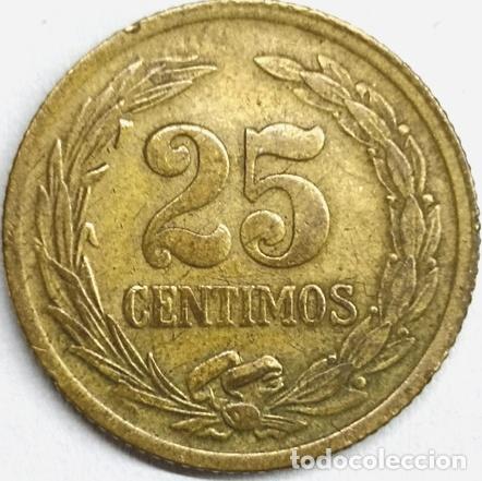 Monedas antiguas de Am&eacute;rica: moneda 25 centimos paraguay 1944 - Foto 1