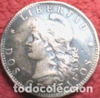 Monedas antiguas de Am&eacute;rica: moneda argentina dos centavos 1891 - Foto 1