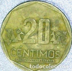 Monedas antiguas de Am&eacute;rica: peru moneda 20 centimos 2015 km 3064 - Foto 1