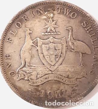 Monedas antiguas de Am&eacute;rica: australia moneda de plata de 1911 - Foto 1