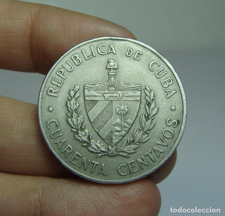 Monedas antiguas de Am&eacute;rica: 40 Centavos. Cuba - 1962 - Foto 2