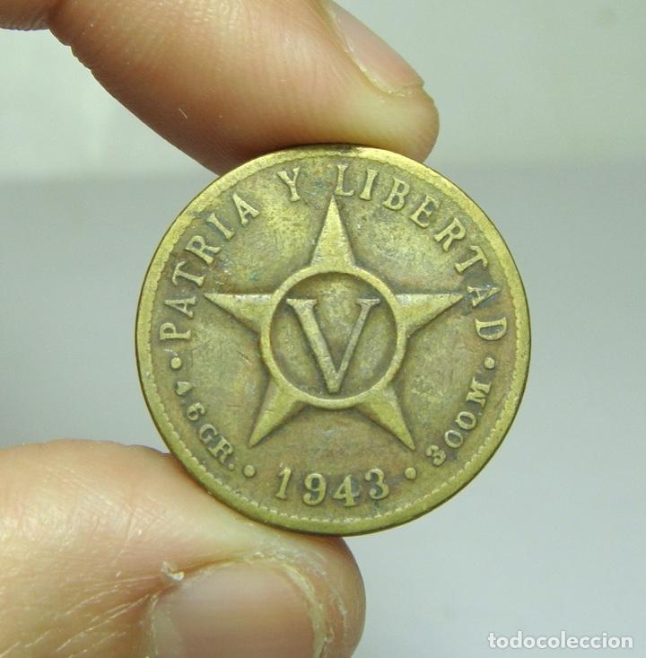 Monedas antiguas de Am&eacute;rica: 5 Centavos. Cuba - 1943 - Foto 1