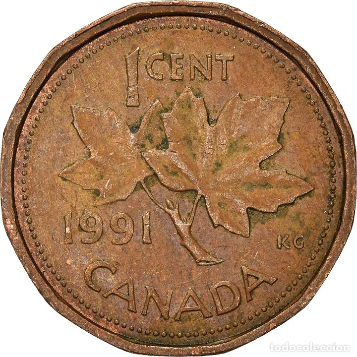 Monedas antiguas de Am&eacute;rica: [#934308] Moneda, Canad&aacute;, Cent, 1991 - Foto 2
