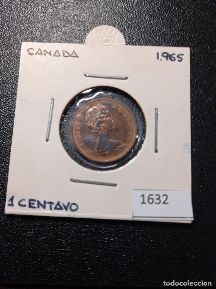 Monedas antiguas de Am&eacute;rica: Canad&aacute; 1 centavos 1965 - Foto 1