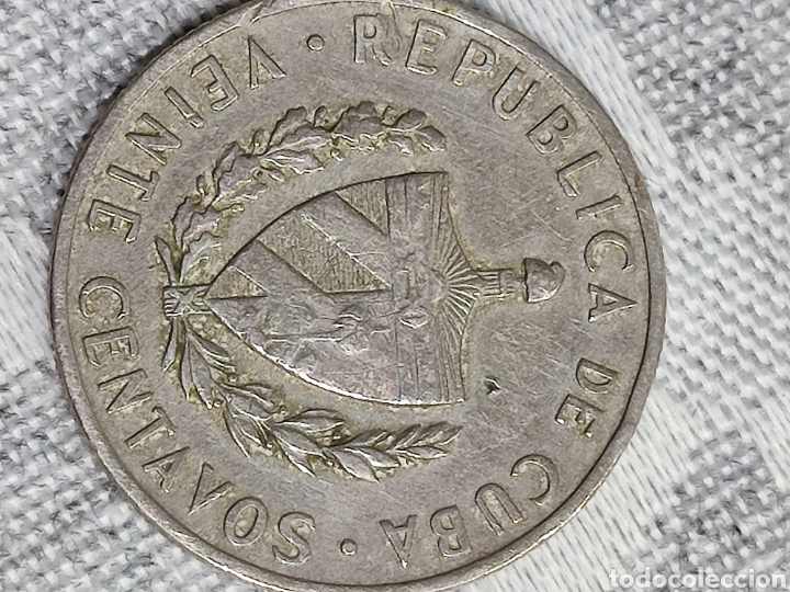 Monedas antiguas de Am&eacute;rica: 20 centavos CUBA/MARTI1962 - Foto 2