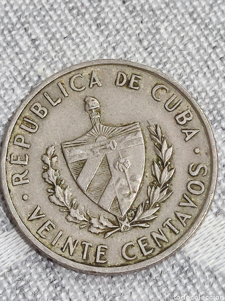 Monedas antiguas de Am&eacute;rica: 20 centavos/Mart&iacute;/cuba - Foto 2