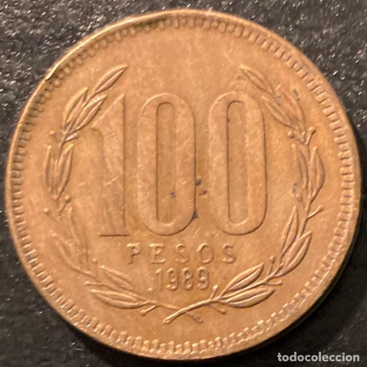 Monedas antiguas de Am&eacute;rica: CHILE 100 PESOS 1989 - Foto 2