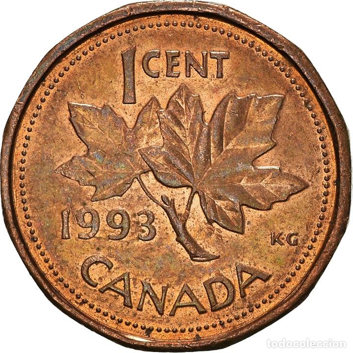 Monedas antiguas de Am&eacute;rica: [#935633] Moneda, Canad&aacute;, Cent, 1993 - Foto 2