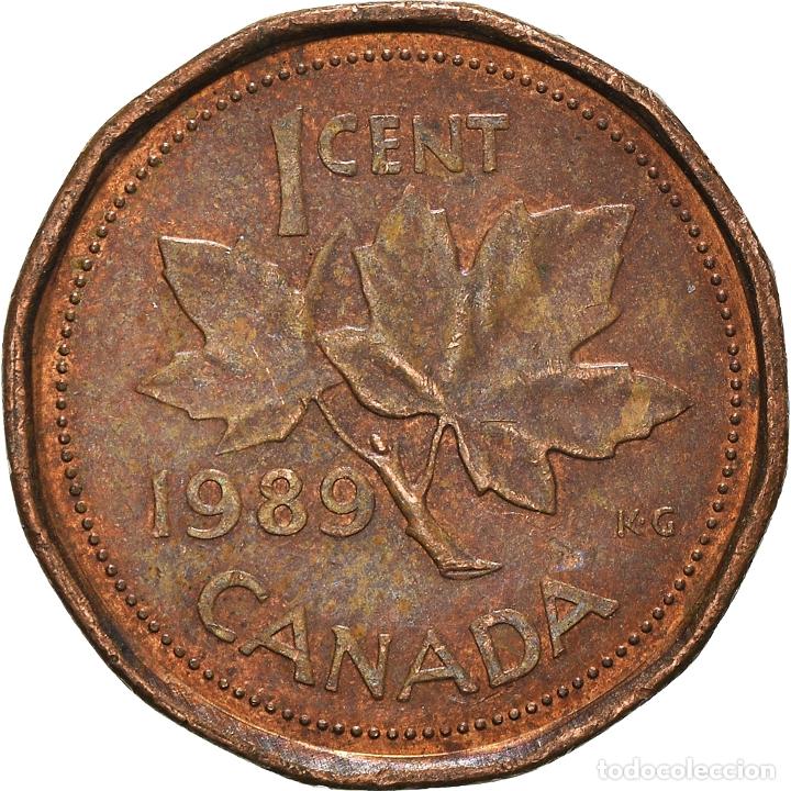 Monedas antiguas de Am&eacute;rica: [#935318] Moneda, Canad&aacute;, Cent, 1989 - Foto 2