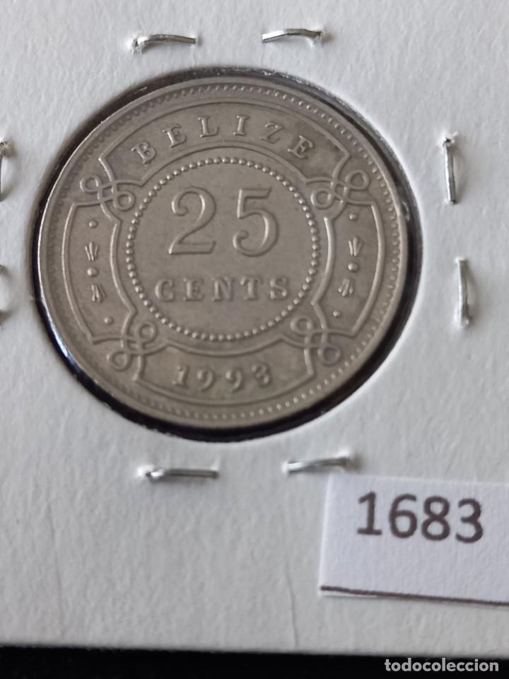 Monedas antiguas de Am&eacute;rica: Belice 25 centavos 1993 - Foto 2