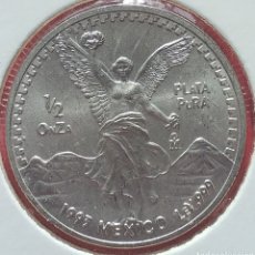 Monedas antiguas de América: MEXICO MEDIA ONZA DE PLATA 1992
