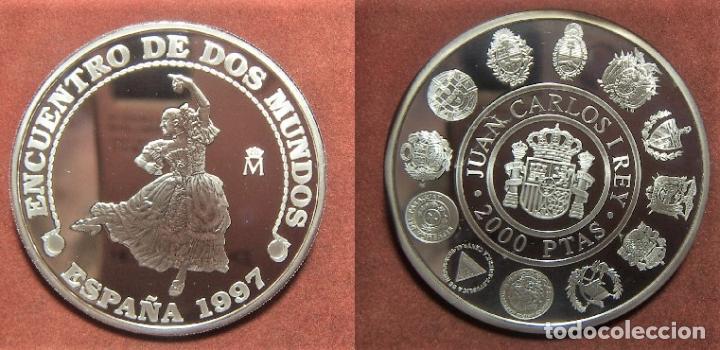 ESPAÑA 2000 pesetas plata 1997 proof BAILE FLAMENCO Encuentro entre dos mundos 