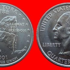Monedas antiguas de América: 25 CENTAVOS QUARTER 2001-D NEW YORK SIN CIRCULAR USA-2756SC