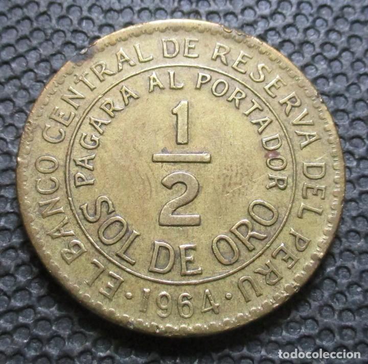 Monedas antiguas de Am&eacute;rica: PERU 1/2 SOL 1964 (MI-39) - Foto 2