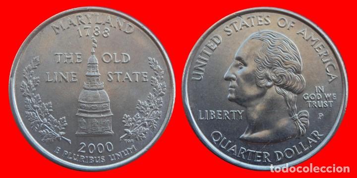 Monedas antiguas de Am&eacute;rica: 25 CENTAVOS QUARTER 2000-P MARYLAND SIN CIRCULAR USA-2842SC
