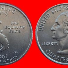 Monedas antiguas de América: 25 CENTAVOS QUARTER 2007-P WYOMING SIN CIRCULAR USA 3242SC