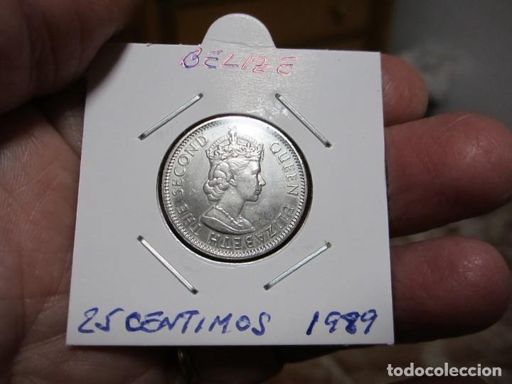 Monedas antiguas de Am&eacute;rica: MONEDA DE BELIZE DE 25 CENTAVOS DE 1989 SC - Foto 1