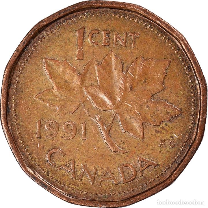 Monedas antiguas de Am&eacute;rica: [#923686] Moneda, Canad&aacute;, Cent, 1991 - Foto 2