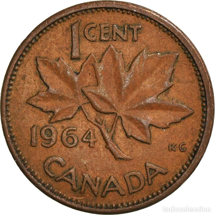 Monedas antiguas de Am&eacute;rica: [#922345] Moneda, Canad&aacute;, Cent, 1964 - Foto 2