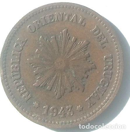 Monedas antiguas de Am&eacute;rica: moneda uruguay 2 centesimos 1943 - Foto 1