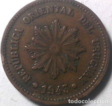 Monedas antiguas de Am&eacute;rica: moneda uruguay 2 centesimos 1947 - Foto 1