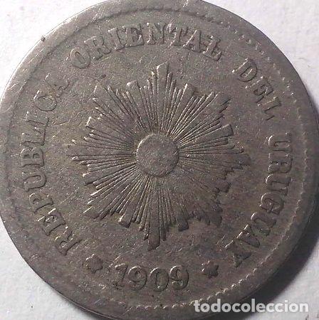 Monedas antiguas de Am&eacute;rica: moneda uruguay 5 centesimos 1909 - Foto 1