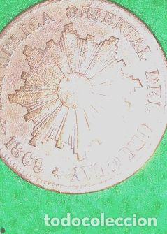 Monedas antiguas de Am&eacute;rica: moneda 1 centesimo uruguay ano 1869 - Foto 1