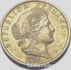 Monedas antiguas de Am&eacute;rica: moneda peru 10 centavos 1964 - Foto 1