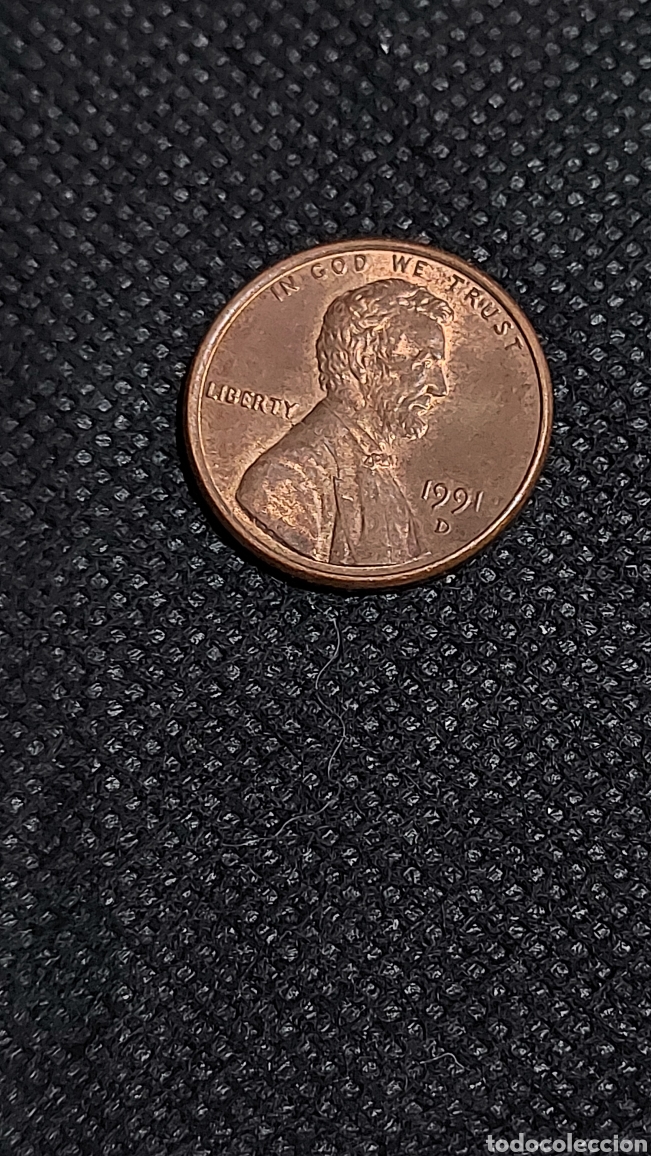 Monedas antiguas de Am&eacute;rica: MONEDA EEUU ONE CENT - 1 CENTAVO DOLAR 1991 CECA D. - Foto 1