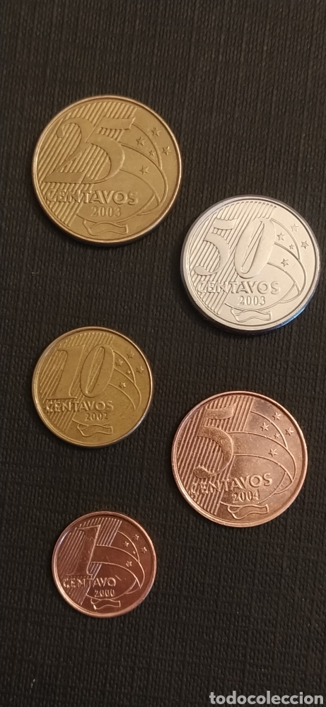 Monedas antiguas de Am&eacute;rica: Monedas centavos Brasil - Foto 2