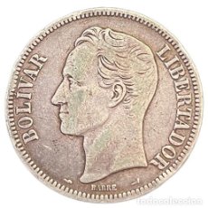 Monedas antiguas de América: VENEZUELA. 5 BOLÍVARES 1.911. PLATA