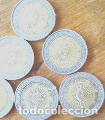 Monedas antiguas de Am&eacute;rica: moneda argentina de un peso con falla - Foto 1