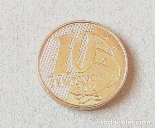 Monedas antiguas de Am&eacute;rica: moneda de brasil ano 2021 de 10 centavos - Foto 1