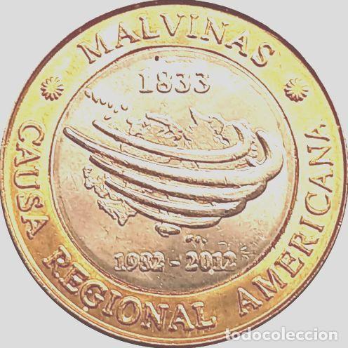 Monedas antiguas de Am&eacute;rica: moneda 2 pesos malvinas 2012 cu8 - Foto 1