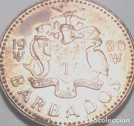 Monedas antiguas de Am&eacute;rica: moneda barbados 1 cent 1980 - Foto 1