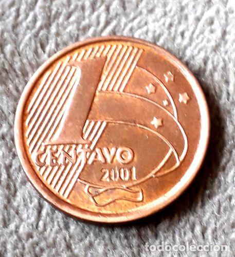 Monedas antiguas de Am&eacute;rica: moneda de brasil de un centavo ano 2001 - Foto 1