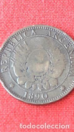 Monedas antiguas de Am&eacute;rica: moneda argentina 2 centavos 1890 - Foto 1